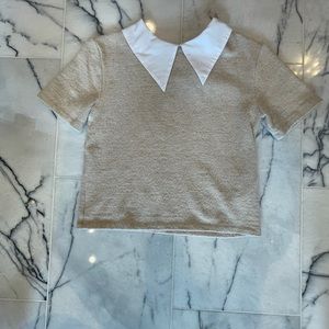 Zara pointy color short sleeve sweater